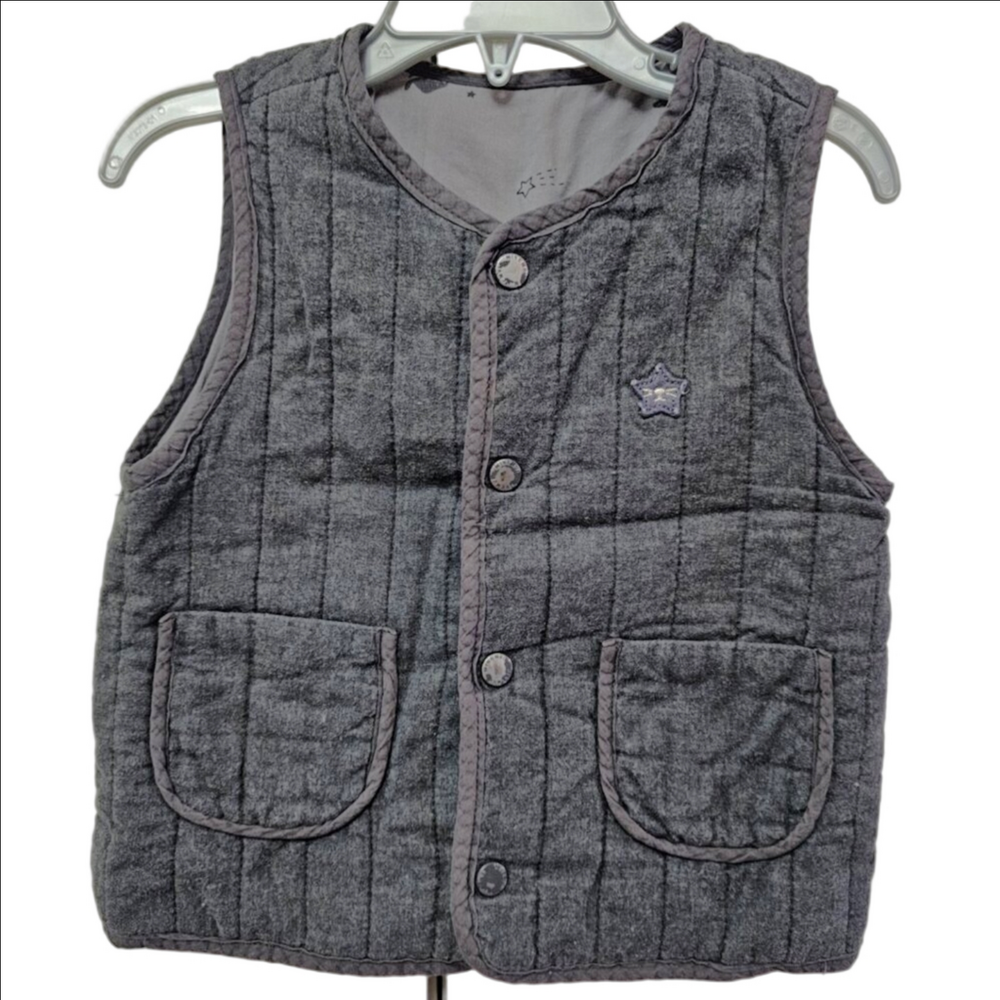 Toddler Padded Reversible Quilted Winter Puffy Vest